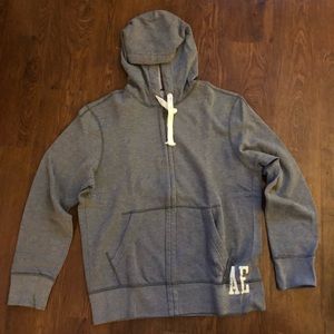 Grey AE outfitters full zip soft hoodie Sz. XL